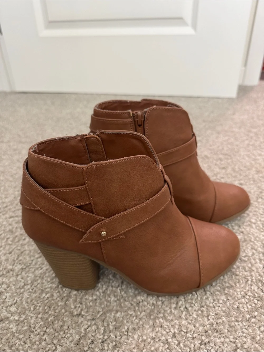 LC Lauren Conrad Tan Ankle Booties